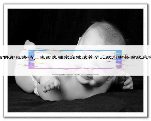 陕西供卵犯法吗，陕西失独家庭做试管婴儿政府有补贴政策吗？